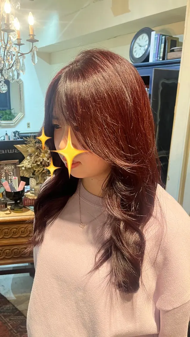 セミロング ヘアカラー トリートメント なじませエクステ🍒 Haruka💝のヘアスタイル