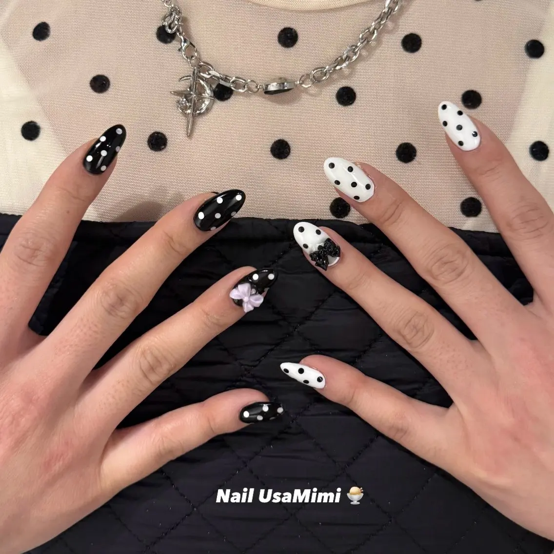 ネイル ドット ジェルネイル 氷ネイル・うるうるネイル 韓国ネイル マグネットネイル 本町ネイルNail UsaMimiのネイルデザイン
