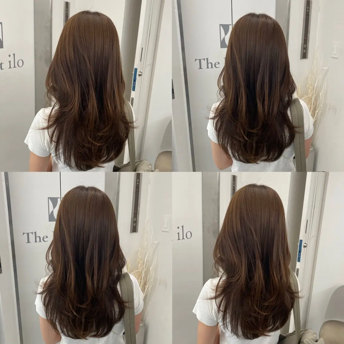 ロング カラー 韓国風ヘア 小顔カット カット ヘアカラー 江坂トレンド韓国風 髪質改善shinoのヘアスタイル