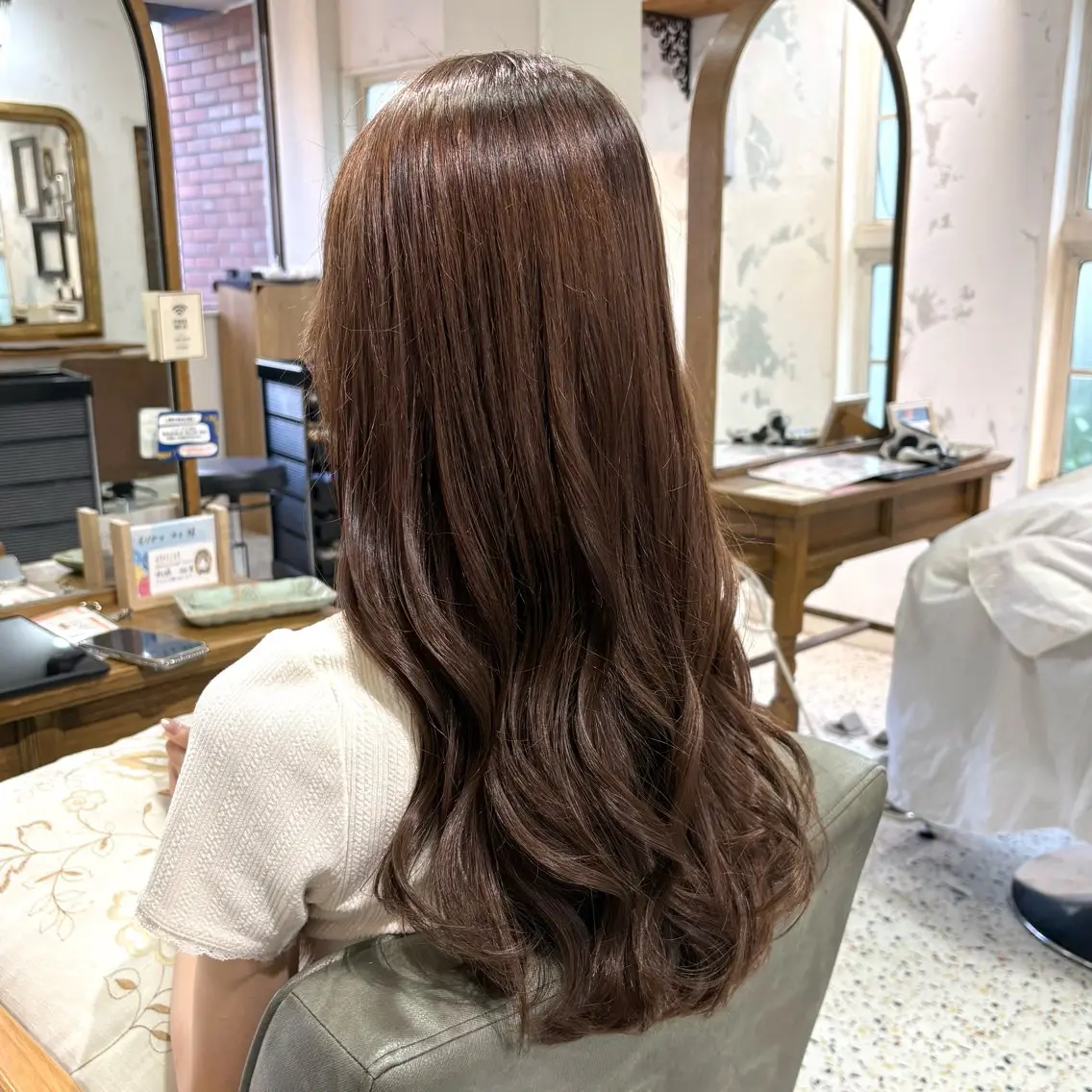 ロング カット ヘアカラー クセ/うねり改善/ 縮毛矯正🫧ゆりのヘアスタイル