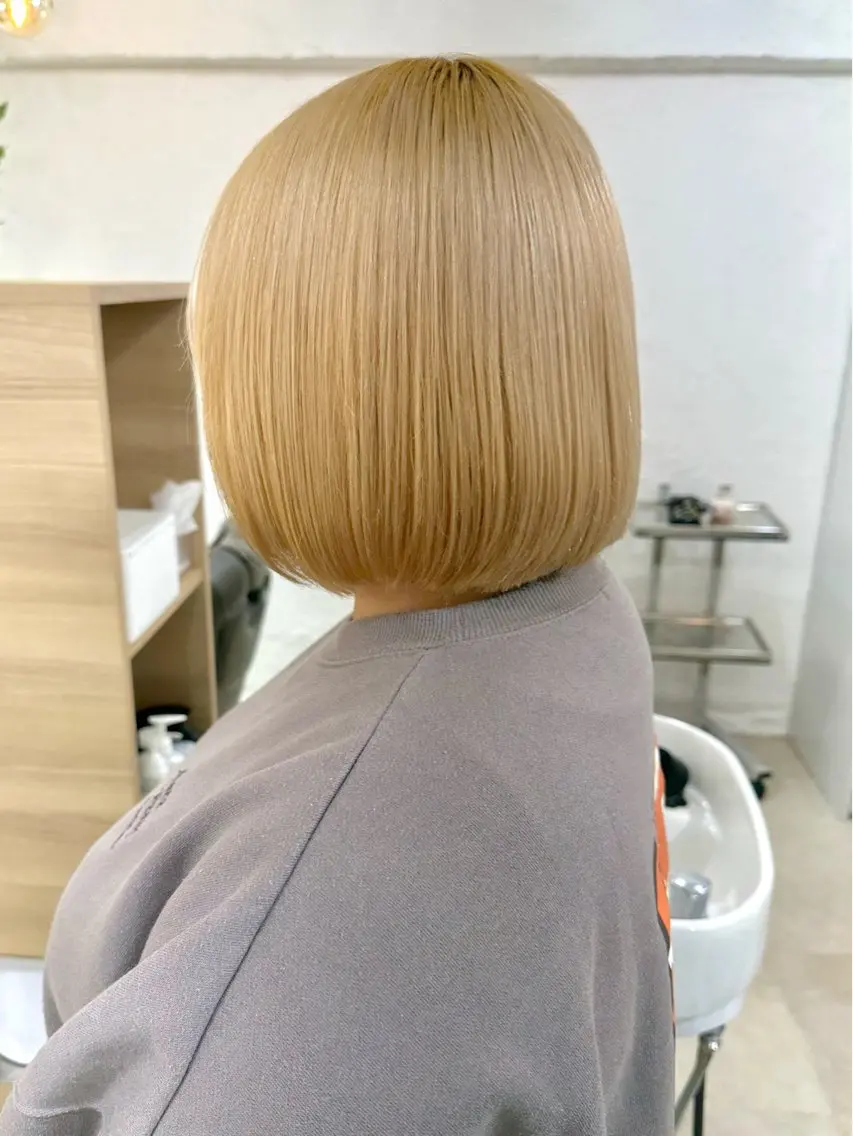 ショート カラー 髪質改善 縮毛矯正/ レイヤー/銀座/本木のヘアスタイル