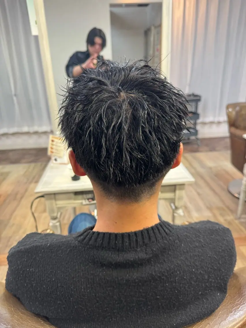 ショート パーマ メンズ カット パーマ メンズ特化 ⚡️ひりゅう⚡️のヘアスタイル