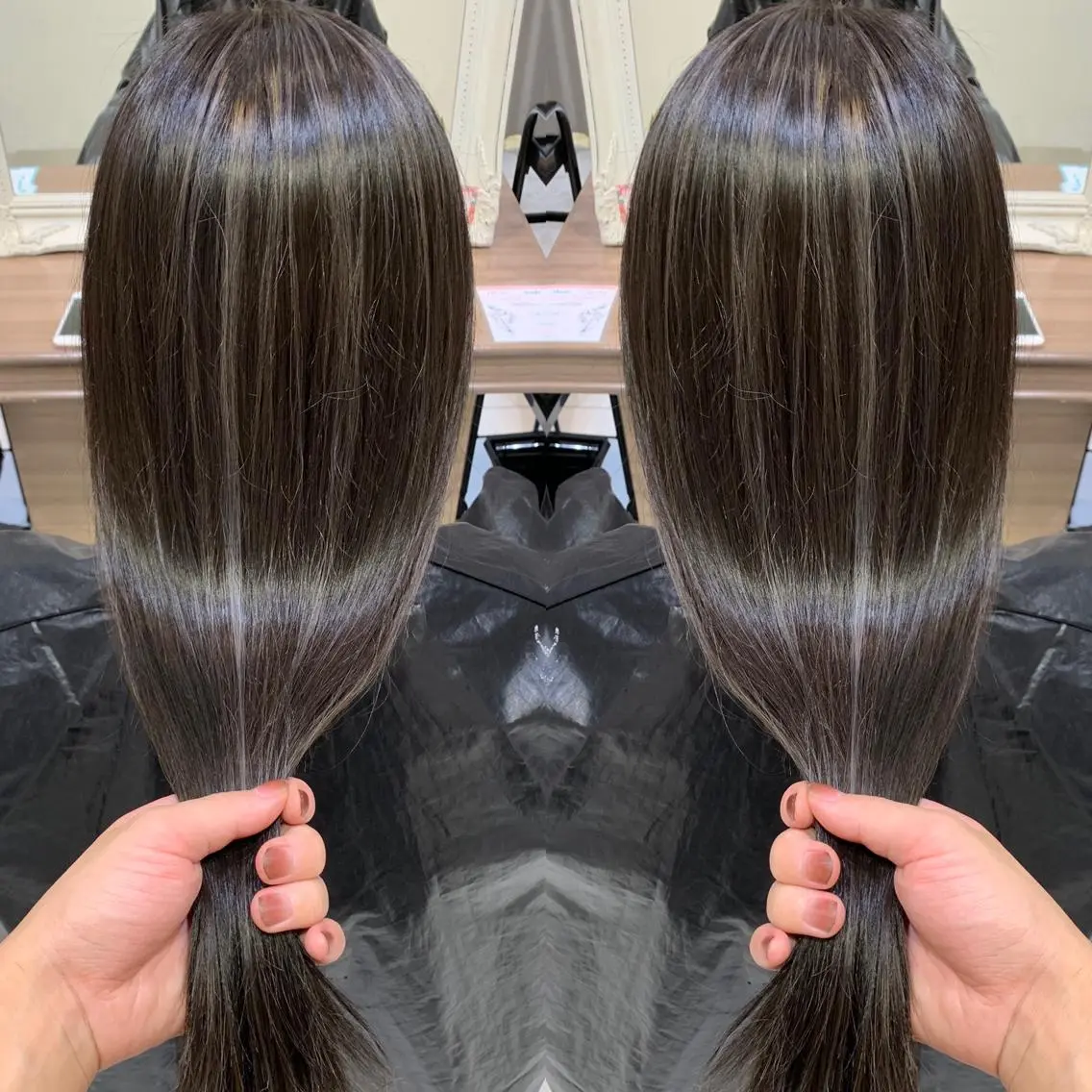 ロング カラー ヘアアレンジ 白髪ぼかしハイライト 茗荷谷駅徒歩2分のヘアスタイル
