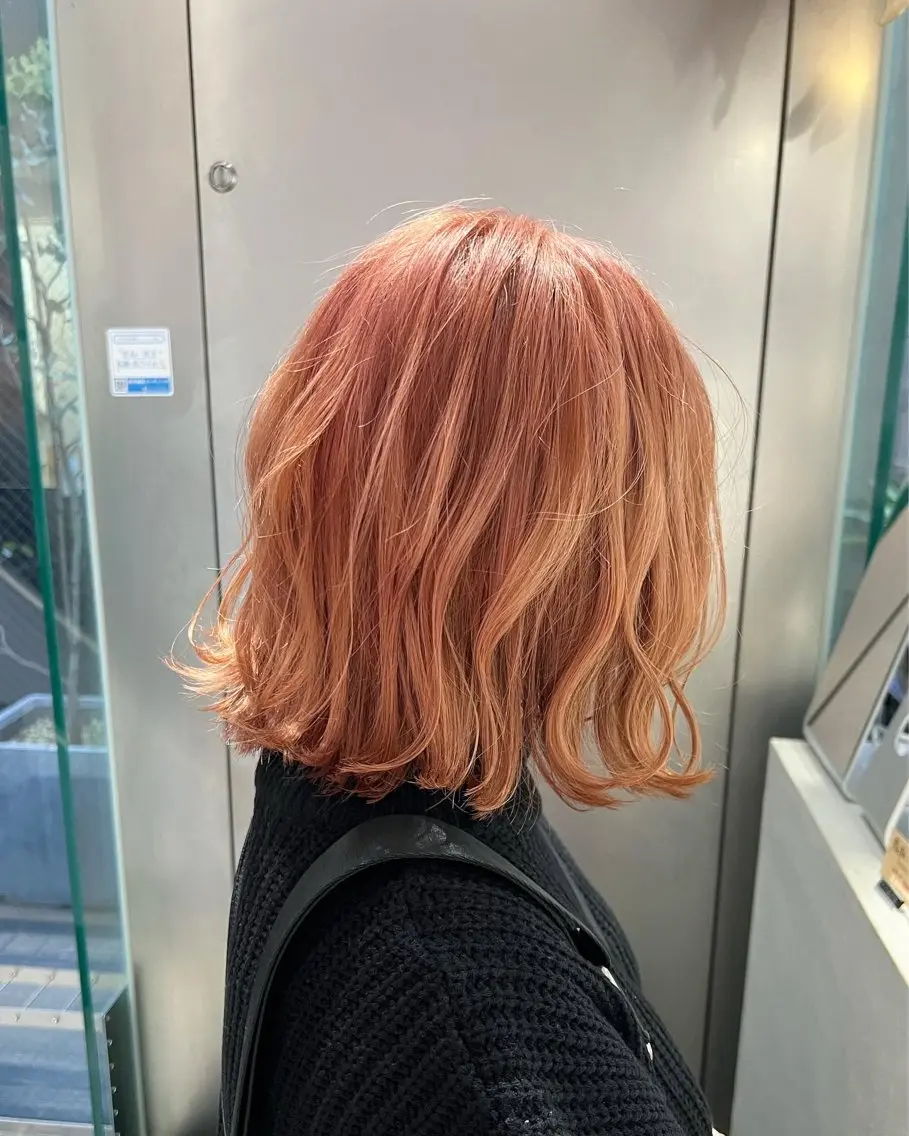 【初回平日限定⭐️ミニモ学割】カット+ダブルカラー（ブリーチ1回+カラー）+2stepトリートメント［韓国/髪質改善］の写真