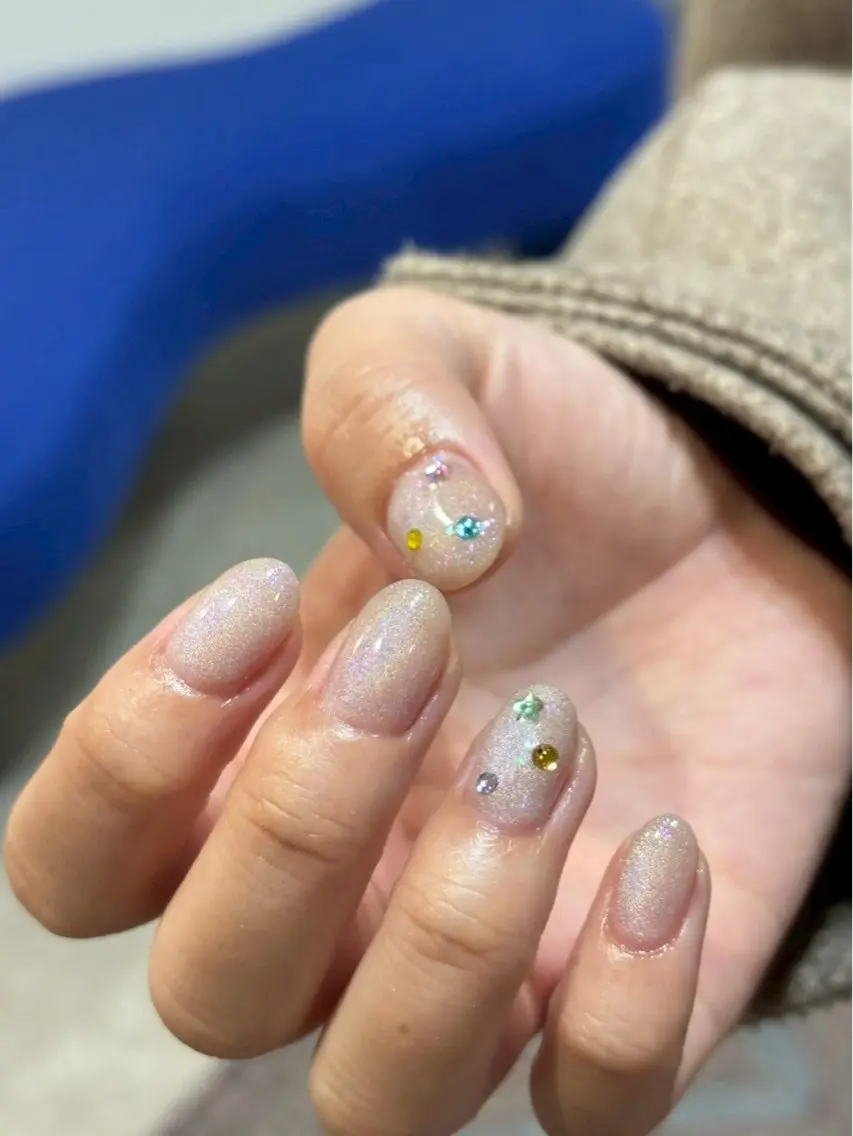 ネイル ハンドネイル 💙0203 munimusanのネイルデザイン