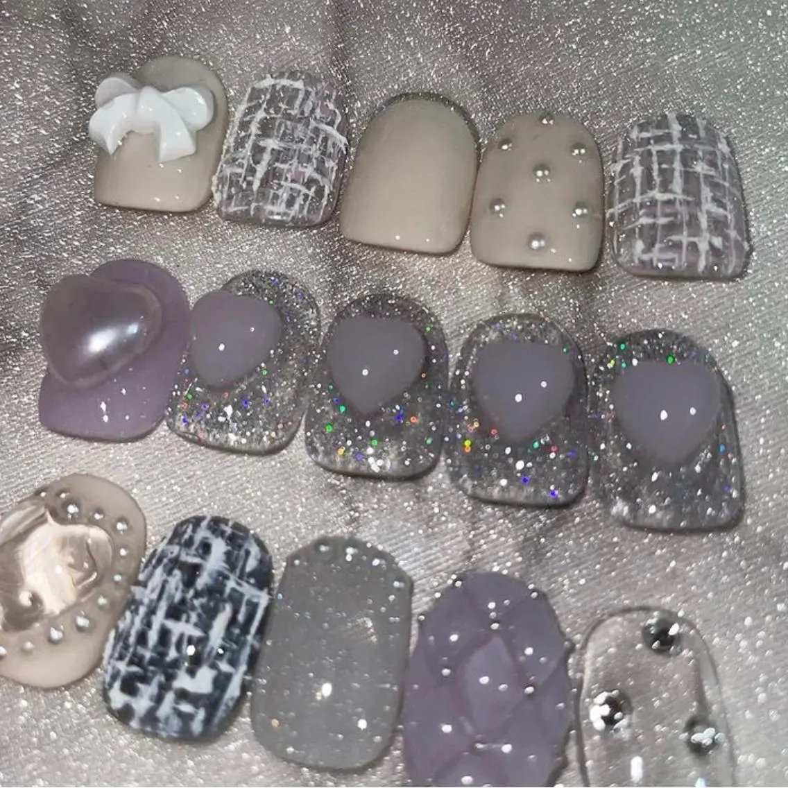 ネイル フラッシュネイル フレンチネイル ガーリー ハート ぷっくりネイル ハンドネイル ハンドケア lylynail YUUKAのネイルデザイン