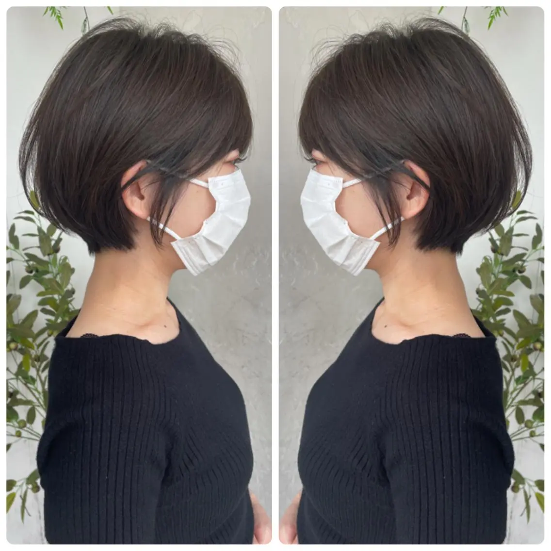 ショート カラー ショートボブ ハンサムショート 丸みショート デザインカラー ハイライトカラー カット ヘアカラー トリートメント 京都大人女性ショート 徒歩1分/秋山のヘアスタイル