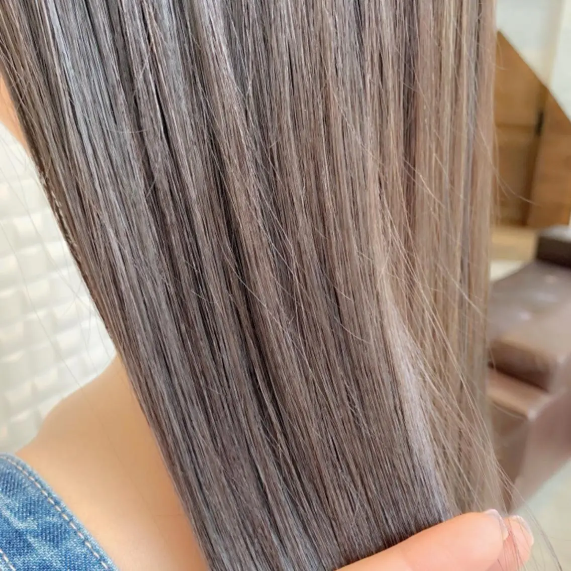 ロング カラー アッシュ ハイライトカラー ハイライト 𝒢𝒾𝓇𝓁𝓎 ⑅ 𝓎𝓊𝓀𝒶のヘアスタイル