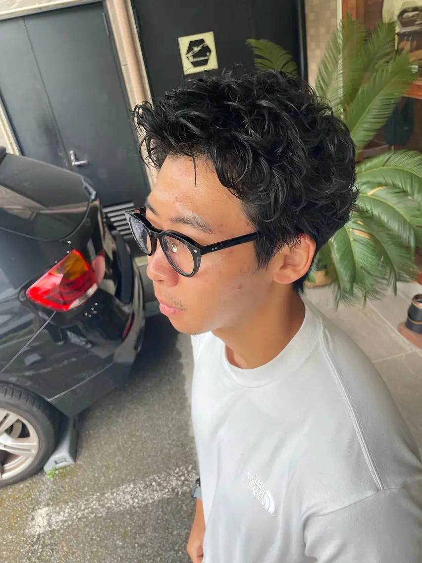 ショート メンズ メンズパーマ カット marbles 森田雅治のヘアスタイル
