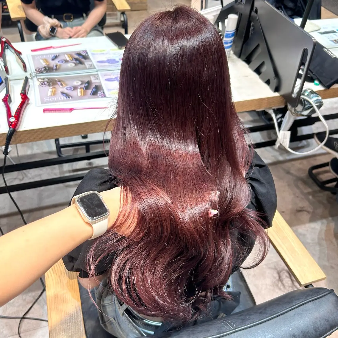 ロング カラー ヘアカラー 美髪縮毛 COCOROのヘアスタイル