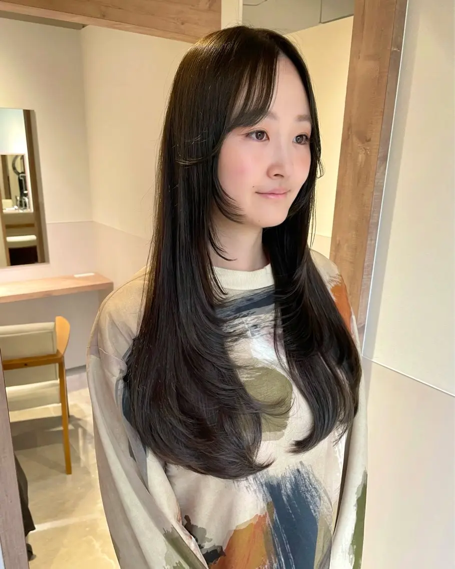 ロング カラー ロングレイヤー レイヤーカット ロング カット ヘアカラー トリートメント 武田 清久のヘアスタイル