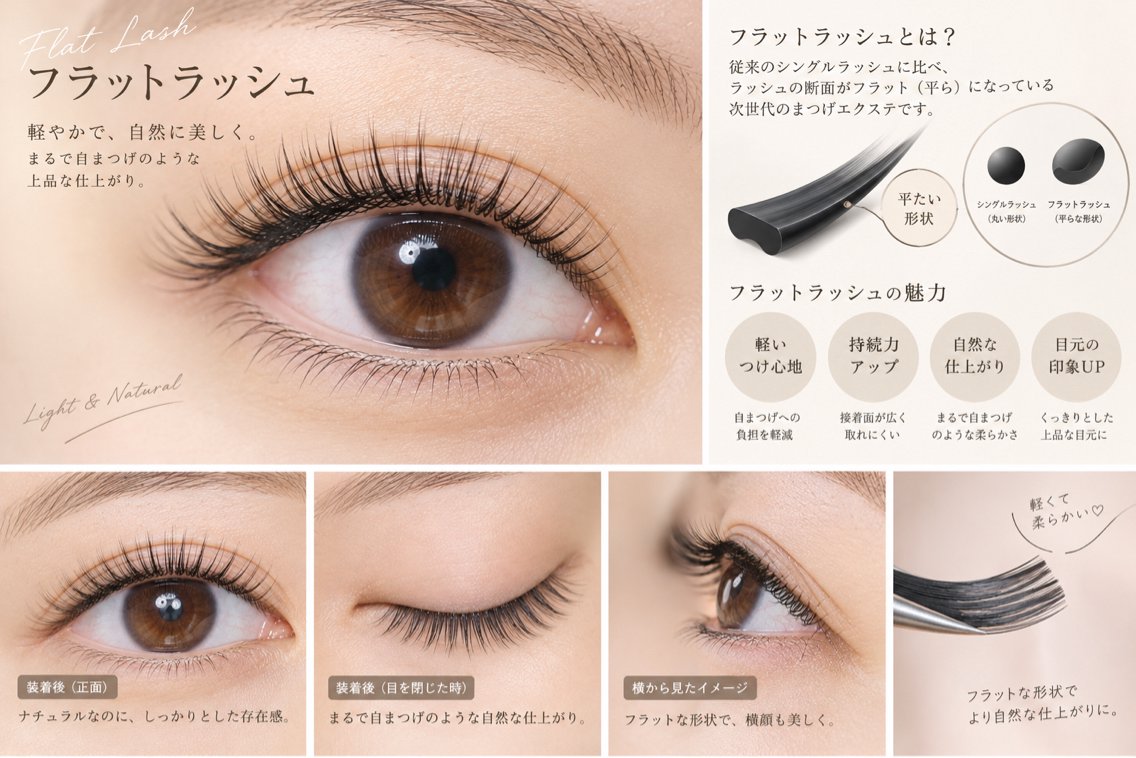 🏮フラットラッシュ80本   ❣️ LED+¥1000の写真