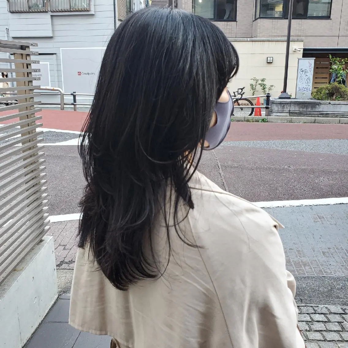 セミロング ハッシュカット 韓国レイヤー suzuのヘアスタイル