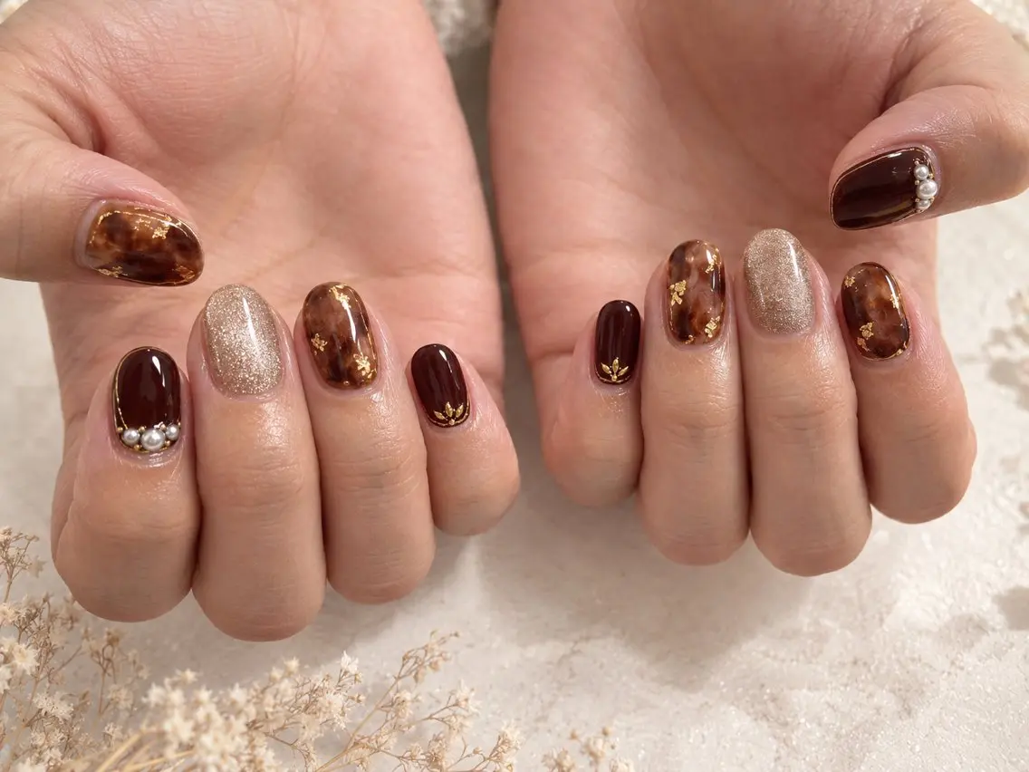 ネイル べっ甲ネイル Grailey nail salonのネイルデザイン