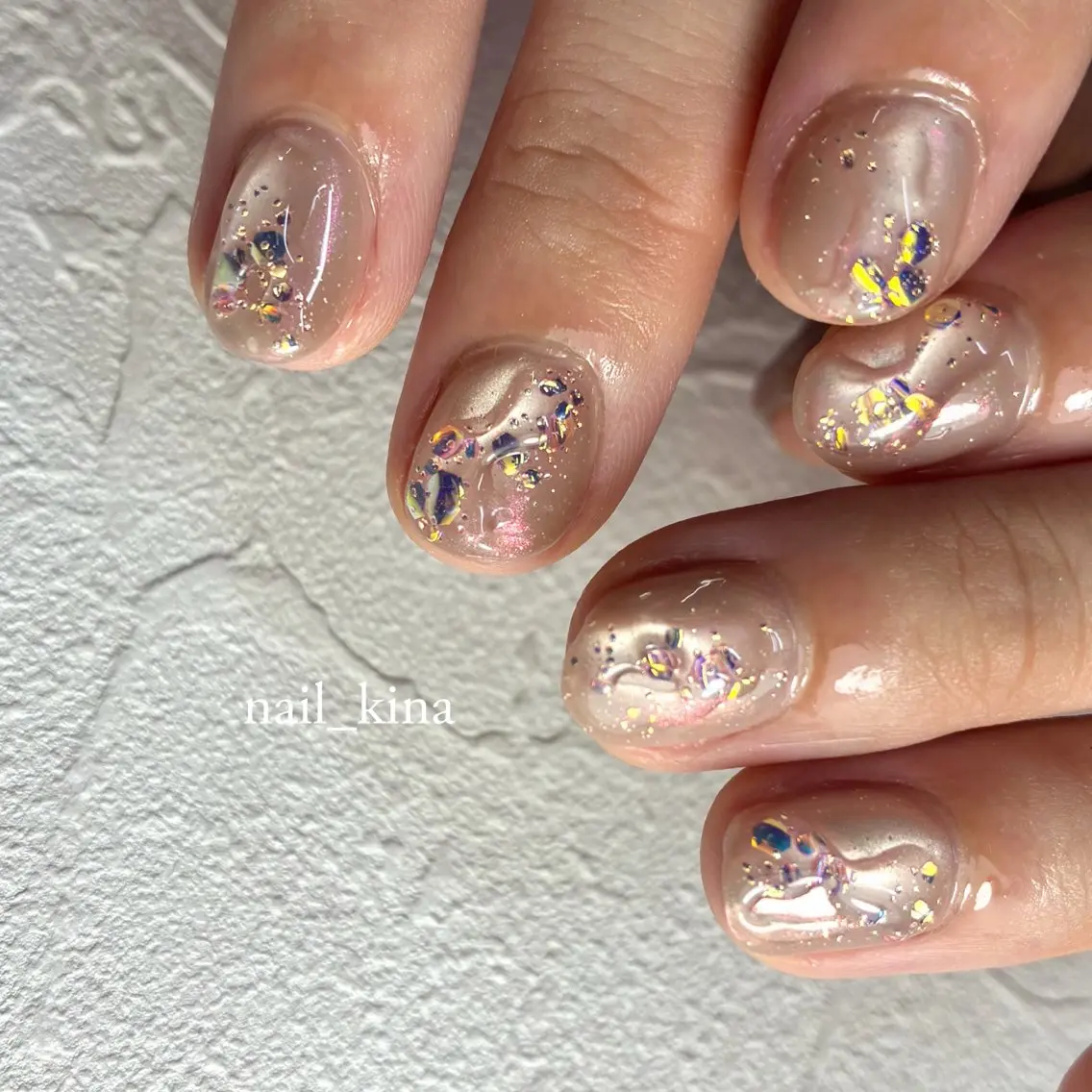 ネイル ジェルネイル マグネットネイル パラジェル 夏ネイル nail_ kinaのネイルデザイン