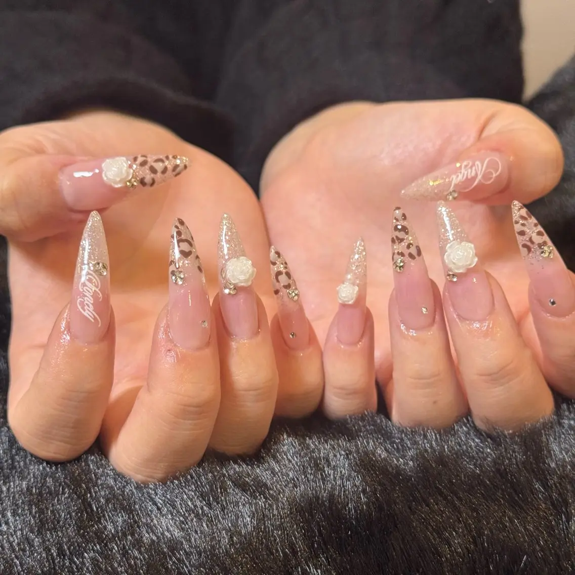 ネイル 韓国ネイル ロングネイル シンプルネイル スーパーロングネイル Luci Nail Shinokuboのネイルデザイン