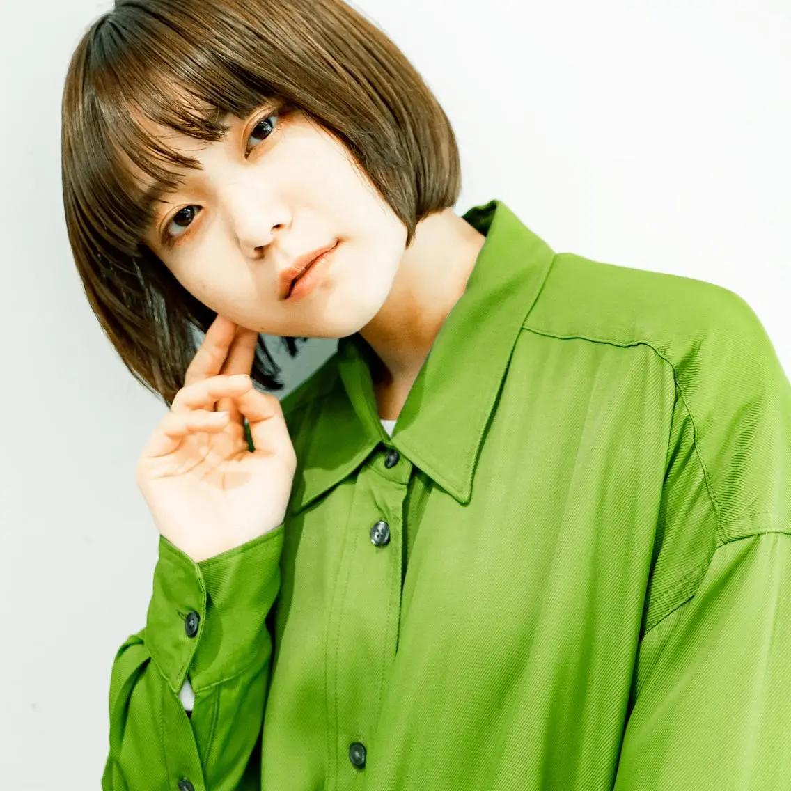 ショート ボブ カット ヘアカラー 天王寺韓国ヘア 小山歓実のヘアスタイル