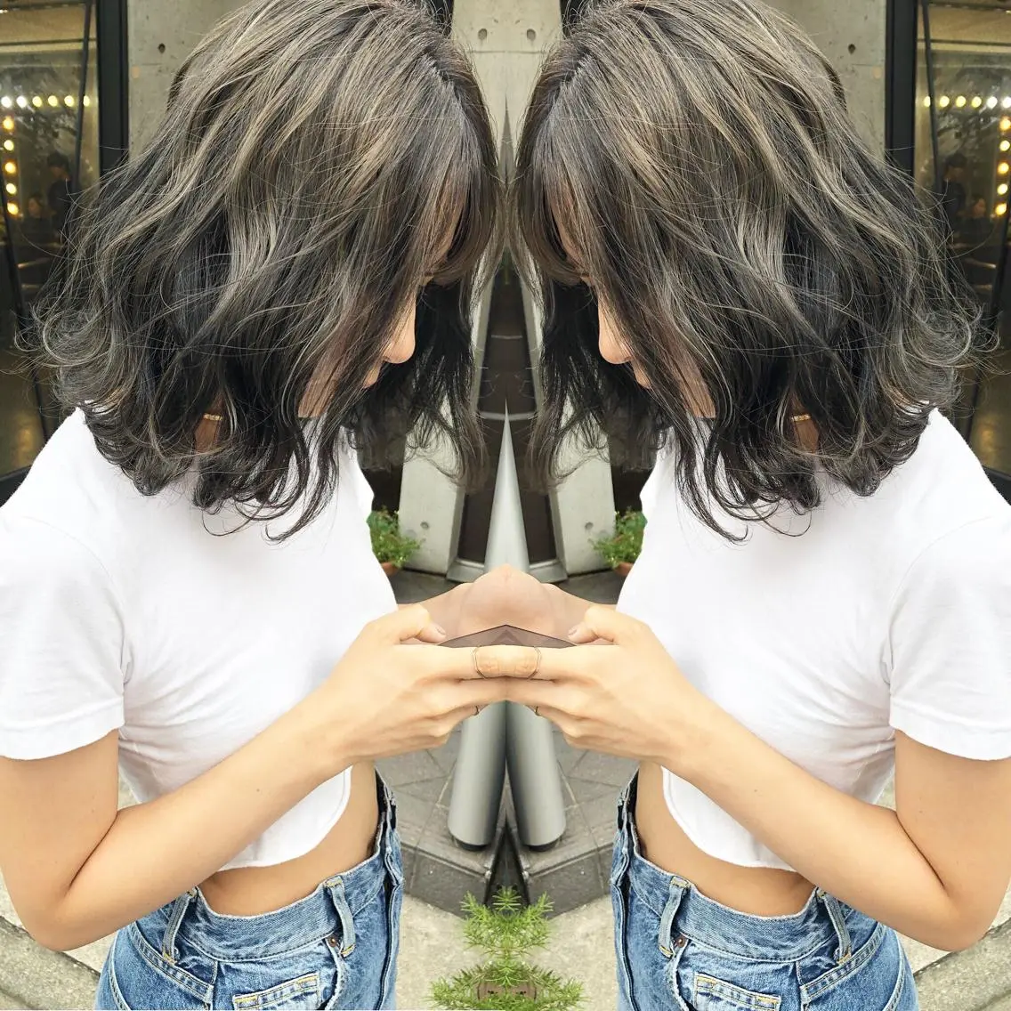 ショート カラー パーマ ヘアアレンジ メンズ キッズ ネイル マツエク・マツパ アッシュ パープルカラー パープルアッシュ パープル カット ヘアカラー トリートメント ヘッドスパ レイヤーカット✂️ 艶髪/小田部慎也のヘアスタイル