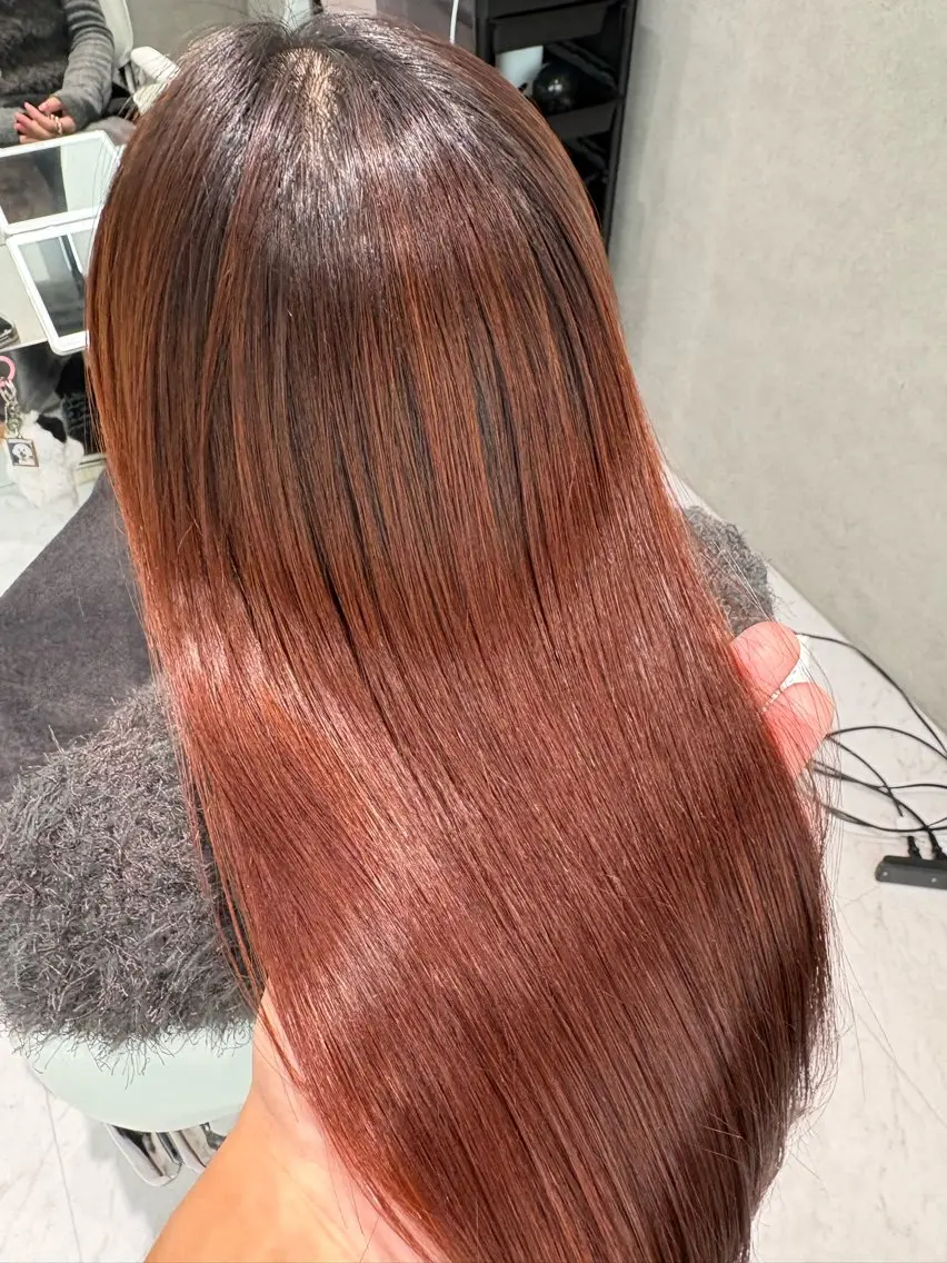 ロング 縮毛矯正 トリートメント 髪質改善/美髪🫧/ 舩上 賢明のヘアスタイル