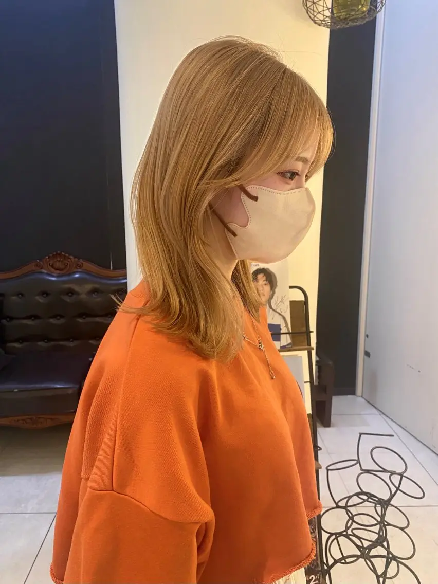 ミディアム カラー ブリーチ カット ヘアカラー トリートメント mai / linoah˚✧のヘアスタイル