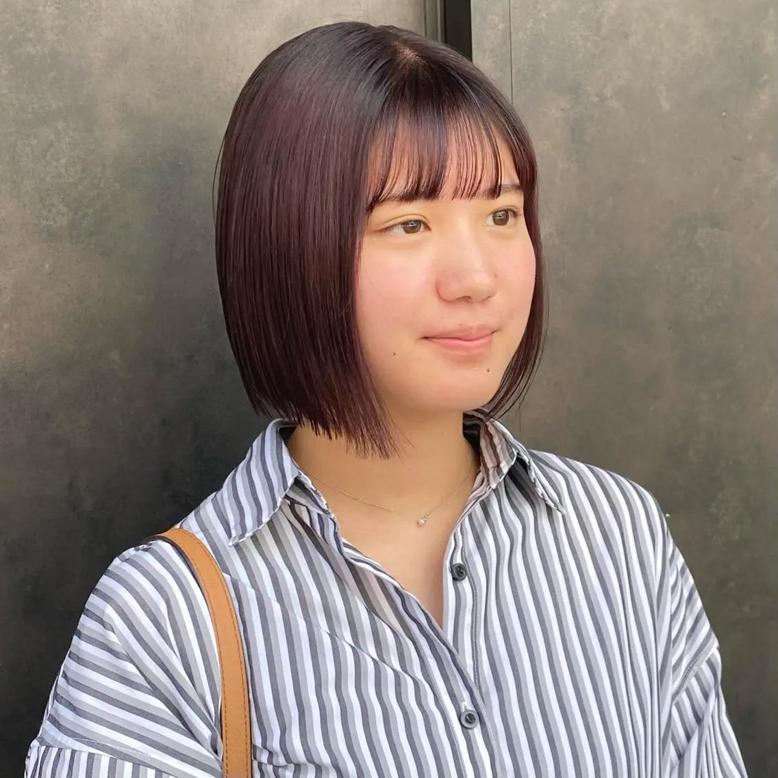 ミディアム カラー ボブ 比嘉 陽のヘアスタイル