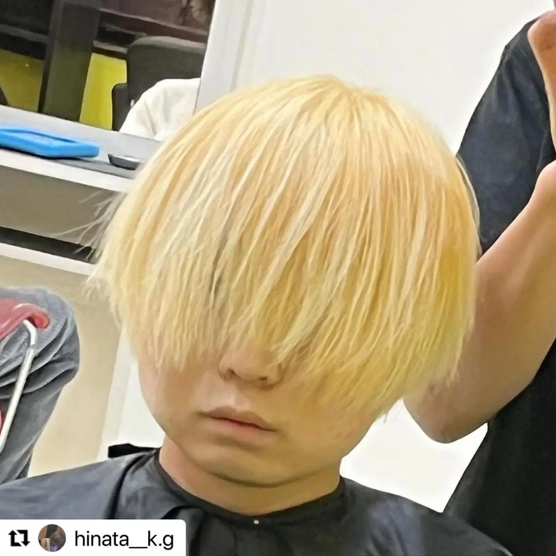 ショート カラー パーマ メンズ メンズブリーチ メンズウルフカット ブリーチ ブルーカラー グラデーションカラー 🩷Eny terrace🩷のヘアスタイル