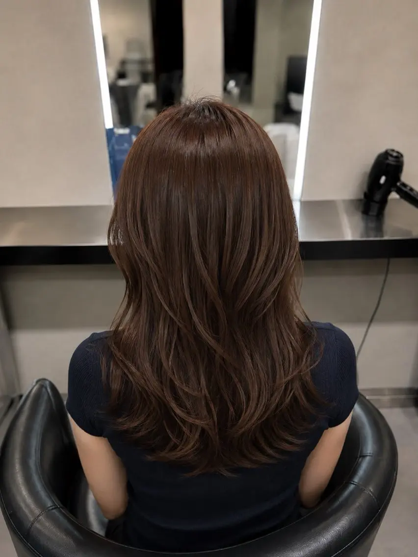 ミディアム カラー ブラウンカラー トリートメント 🌈ウルトワ水素 髪質改善naru🌈のヘアスタイル