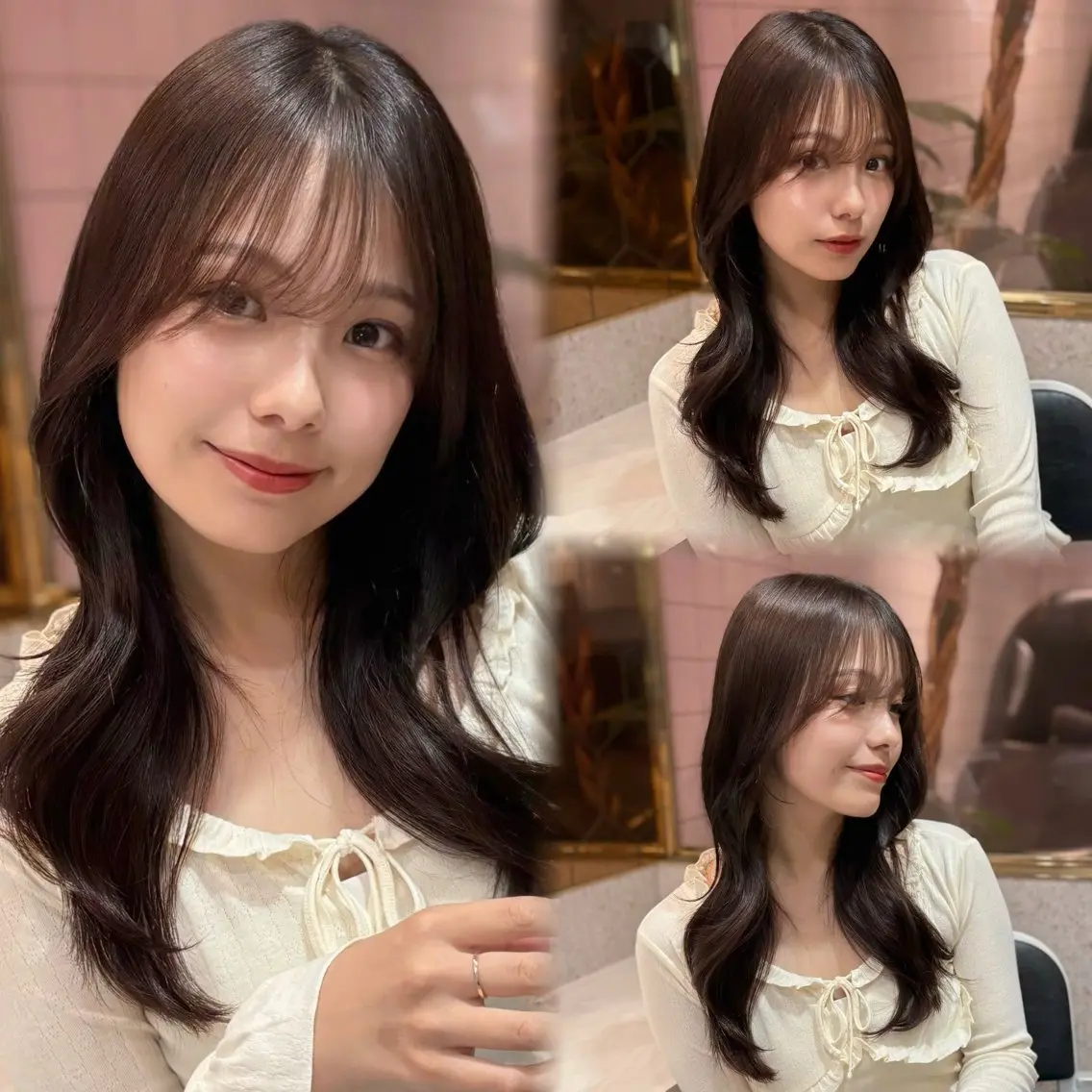 ロング カラー パーマ ヘアアレンジ メンズ キッズ カット ヘアカラー トリートメント 北千住/小顔レイヤー /顔まわり/西慶太朗のヘアスタイル