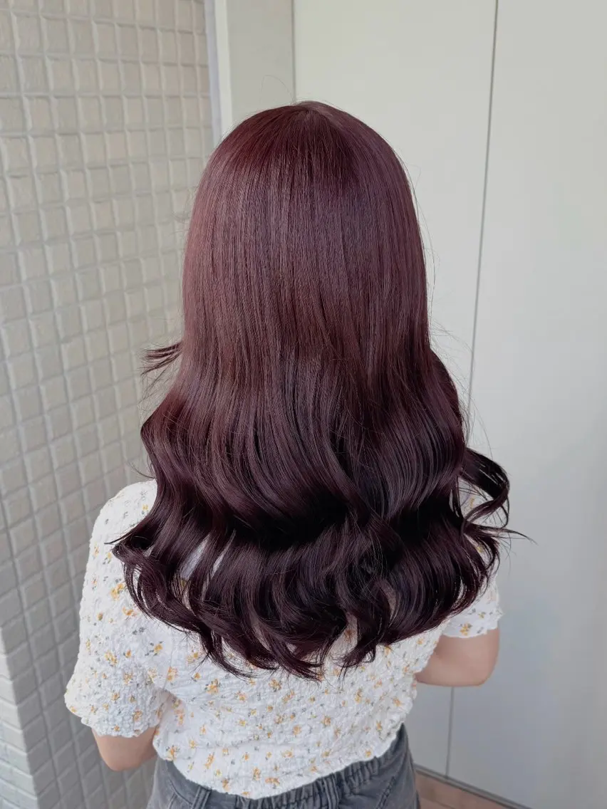 ロング カラー ブラウンカラー ピンクカラー ピンクブラウン カット ヘアカラー 縮毛矯正/シール エクステ/艶髪ひふみのヘアスタイル