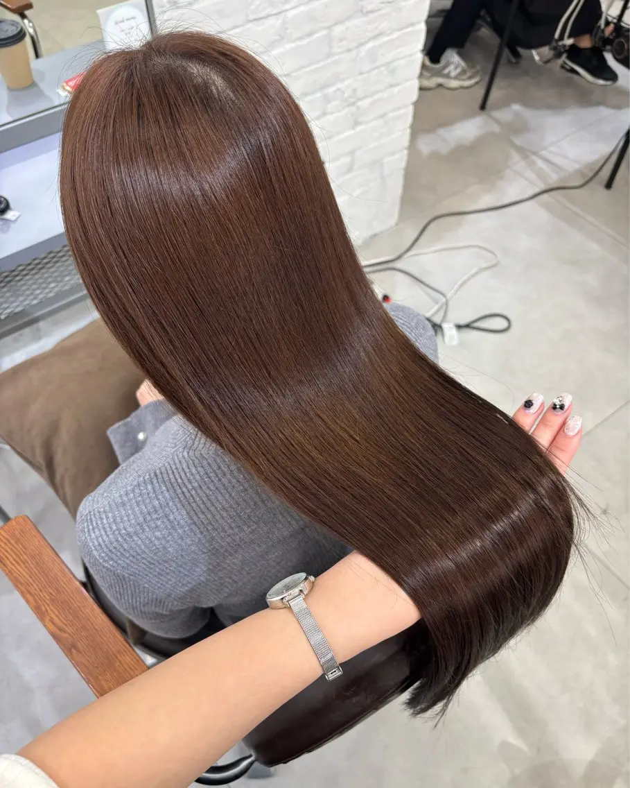 ロング カット ヘアカラー トリートメント 髪質改善特化🫧韓国 🇰🇷amiruのヘアスタイル