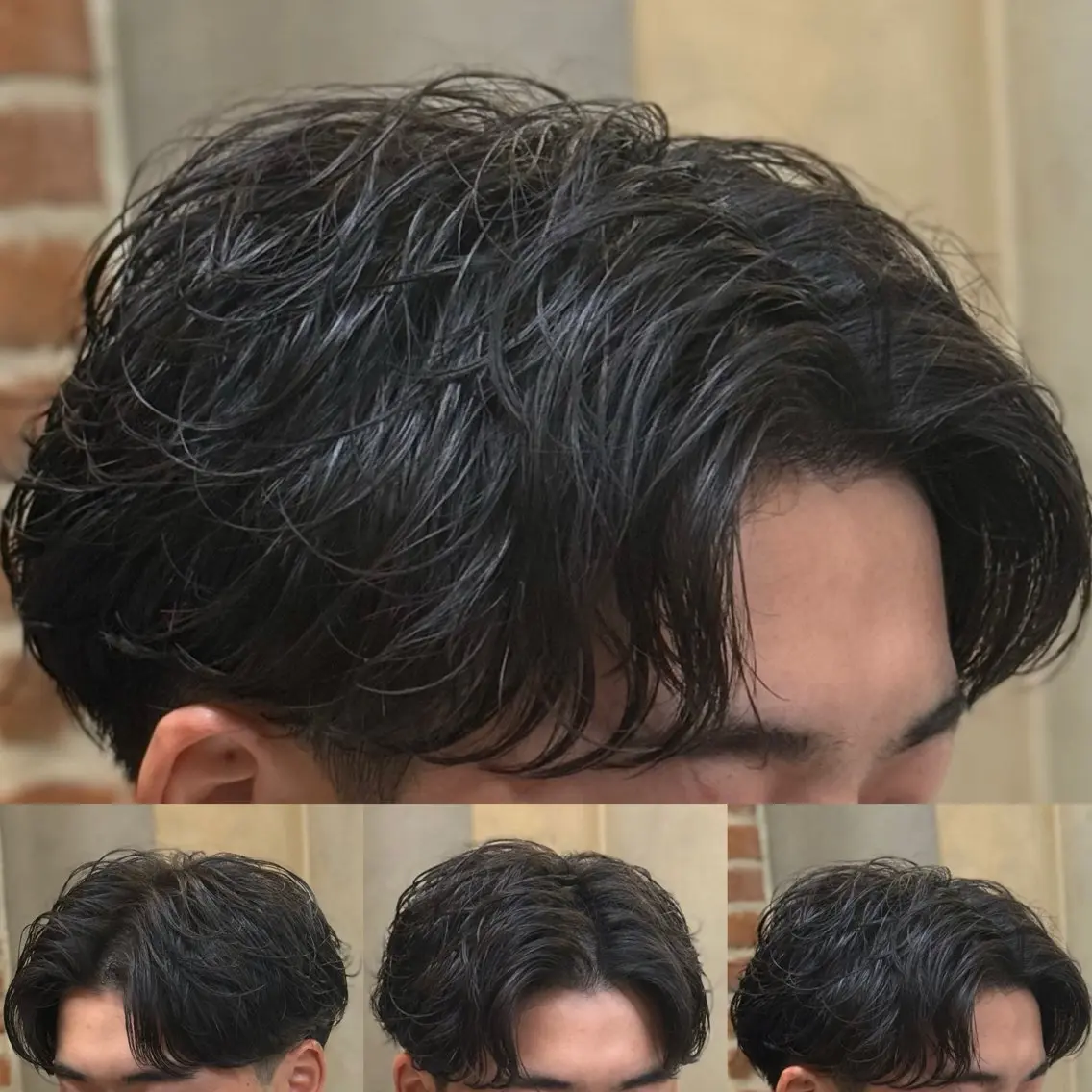 ショート パーマ メンズ カット パーマ トミモト アユムのヘアスタイル