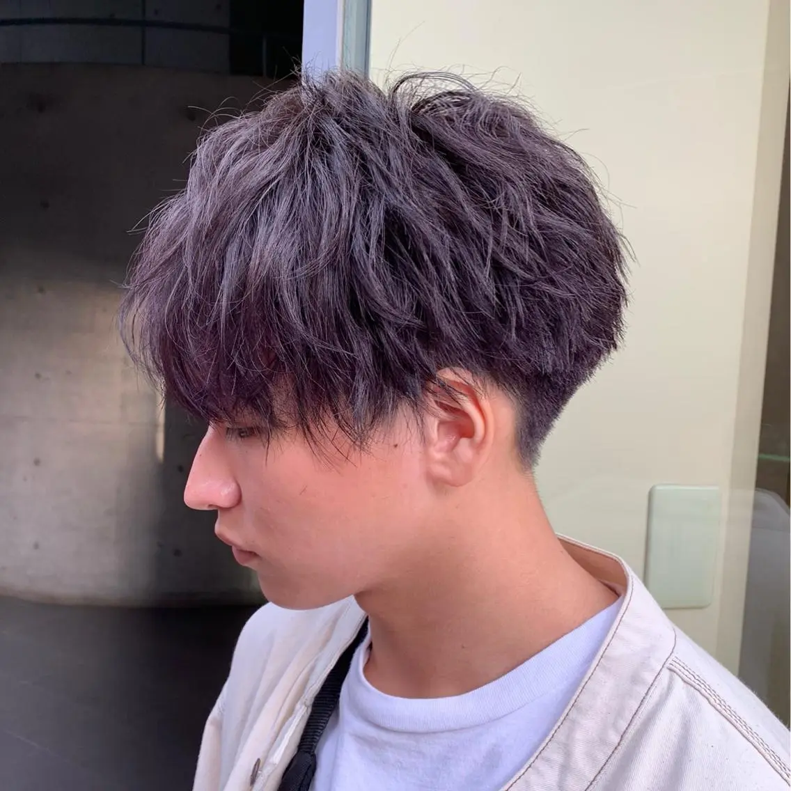 ショート カラー メンズ マッシュ メンズカット　文山 翔世のヘアスタイル