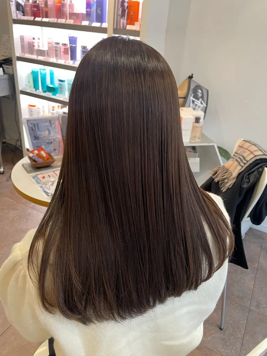 ロング トリートメント 酸熱トリートメント ナチュラルカラー 児玉優香のヘアスタイル