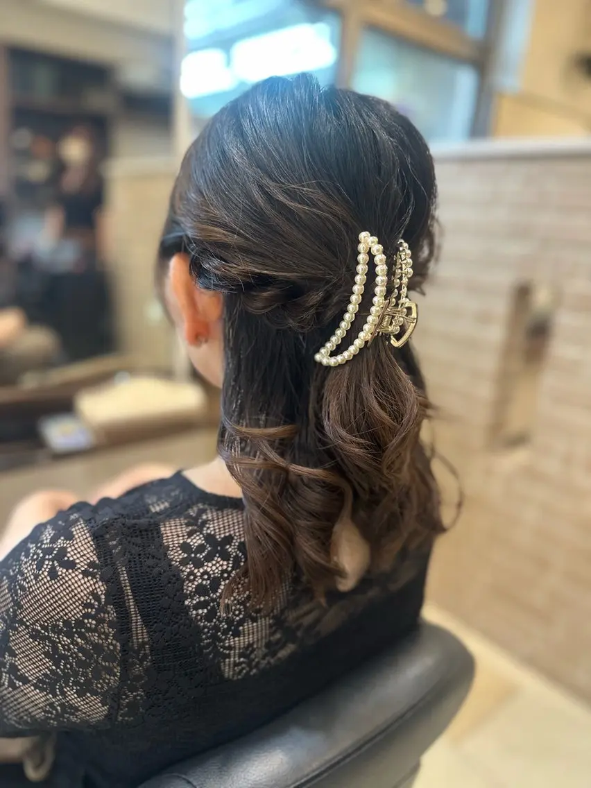 ロング ヘアアレンジ ヘアセット 🩷 YUMIのヘアスタイル