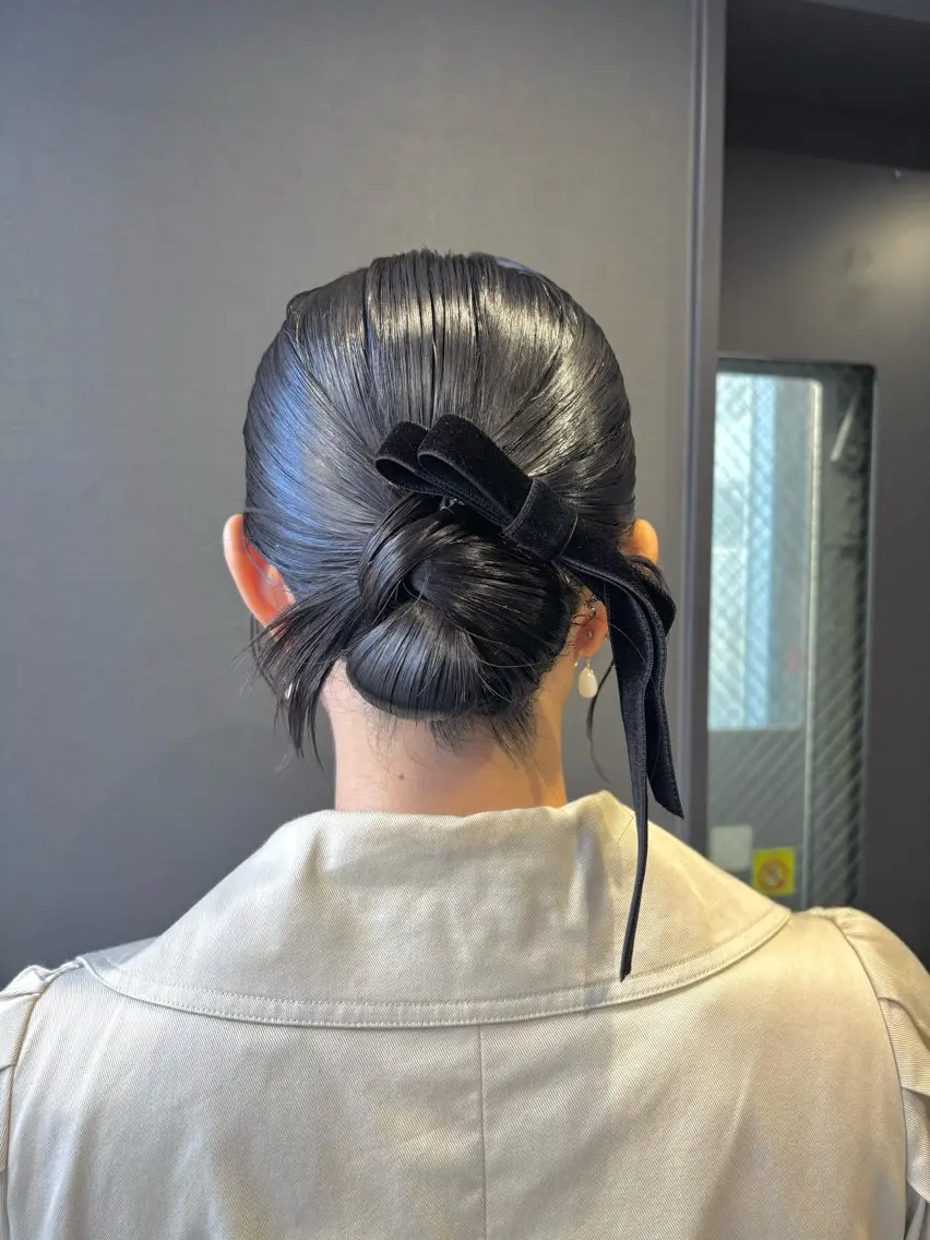 セミロング ヘアアレンジ ヘアセット 🎼レイヤー/透明感 カラー/nene♬のヘアスタイル