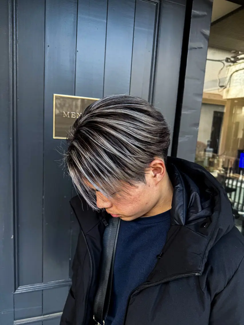 ショート カラー メンズ カット ヘアカラー ヘアセット 【men's Lapis横浜】海人のヘアスタイル