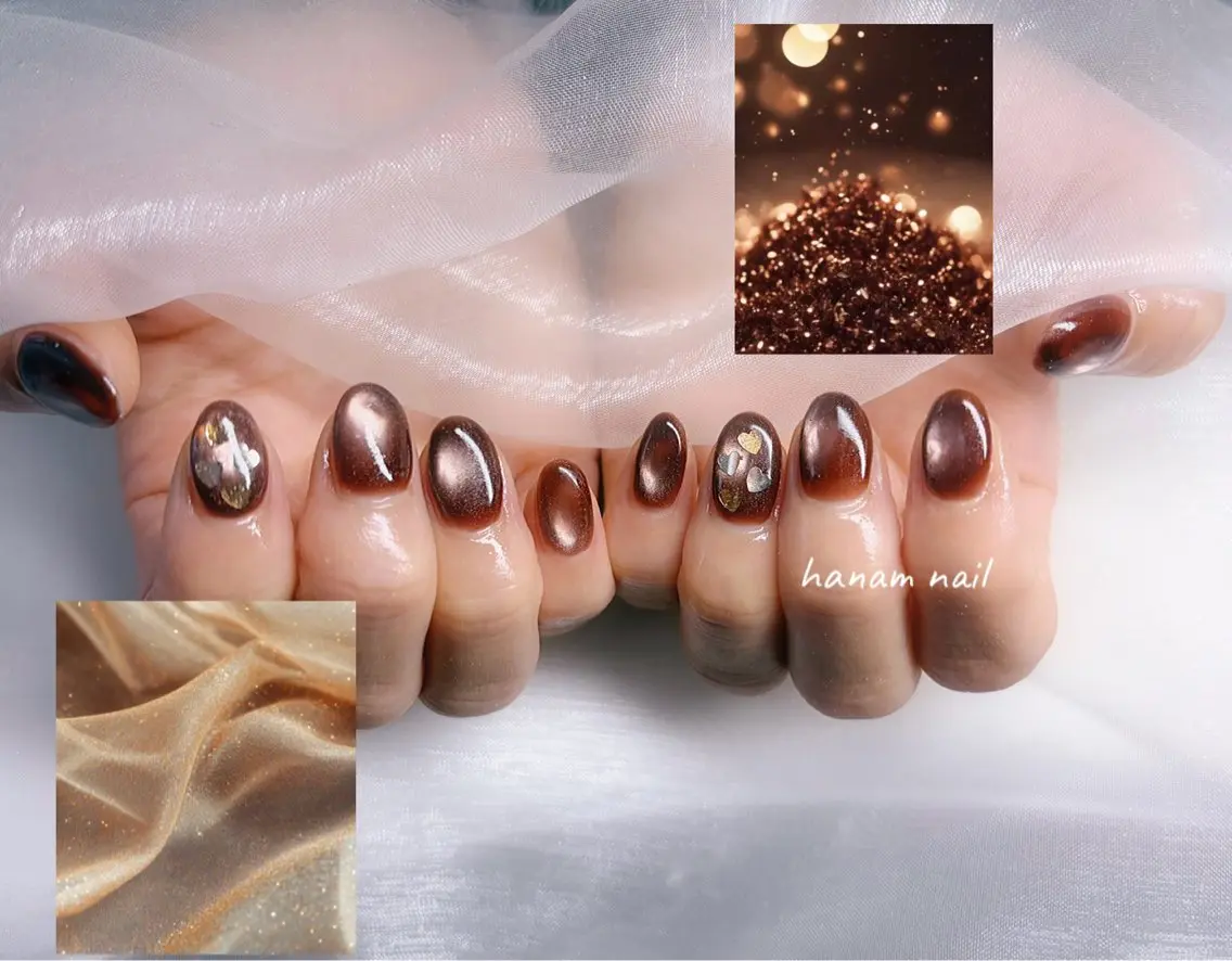 ネイル ハンドネイル hanam nail 🌿🩵ハナムネイルのネイルデザイン