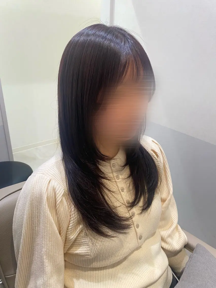 ロング ハッシュカット 韓国風ヘア カット ヘアカラー トリートメント 韓国ヘア・カラー 🩵SHIZUKUのヘアスタイル