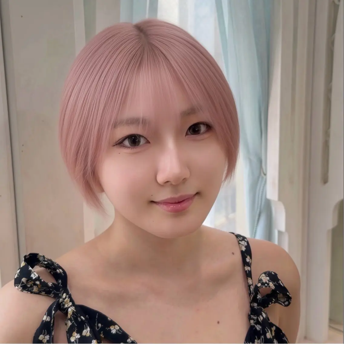 ショート ヘアカラー 栄ハイトーン/ ベージュカラー/シンのヘアスタイル