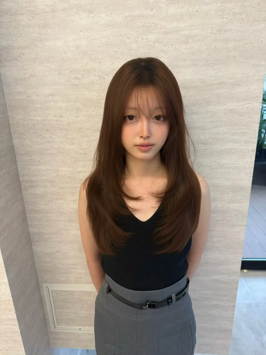 ロング 本場韓国ヘア特化 아이비/Aibiのヘアスタイル