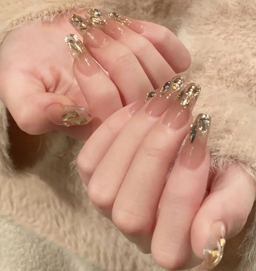ネイル アートネイル 長さ出し ネイルチップ Queen‘s なんのネイルデザイン
