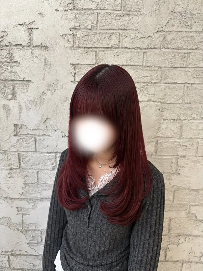 ロング カット ヘアカラー トリートメント 韓国レイヤー/ブリ ーチ🩶Momo🩶のヘアスタイル