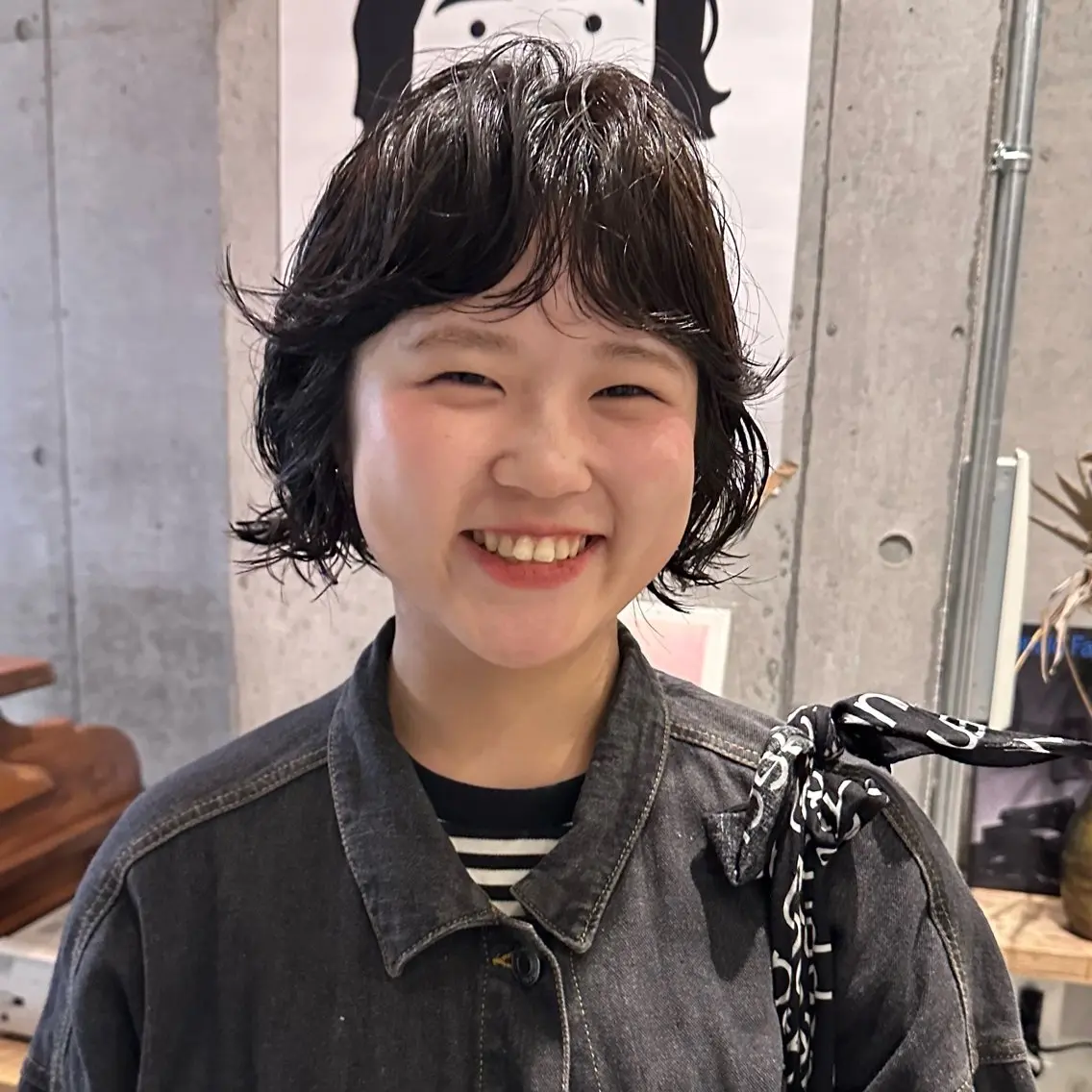ショート カラー パーマ カット パーマ トリートメント 前野 日奈のヘアスタイル