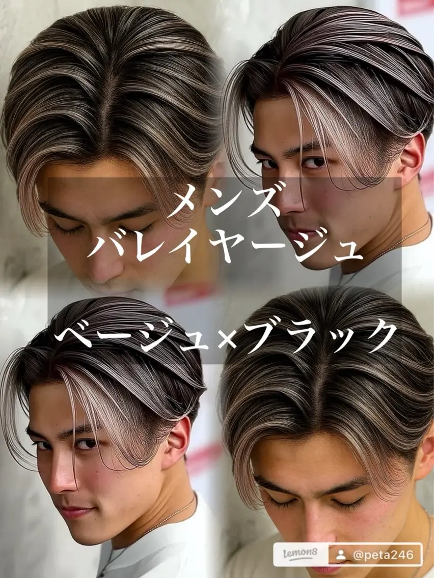 ショート カラー メンズ メンズバレイヤージュ メンズハイライト バレイヤージュ ハイライトカラー ハイライト メンズ特化美容師 カラー専門ぺーターのヘアスタイル