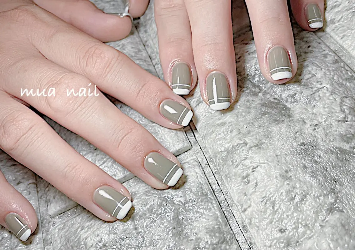 ネイル フレンチネイル シンプルネイル ハンドネイル mua nail mikiのネイルデザイン