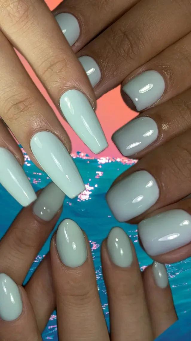 ネイル ワンカラーネイル 夏ネイル ハンドネイル Ri-e's nailのネイルデザイン