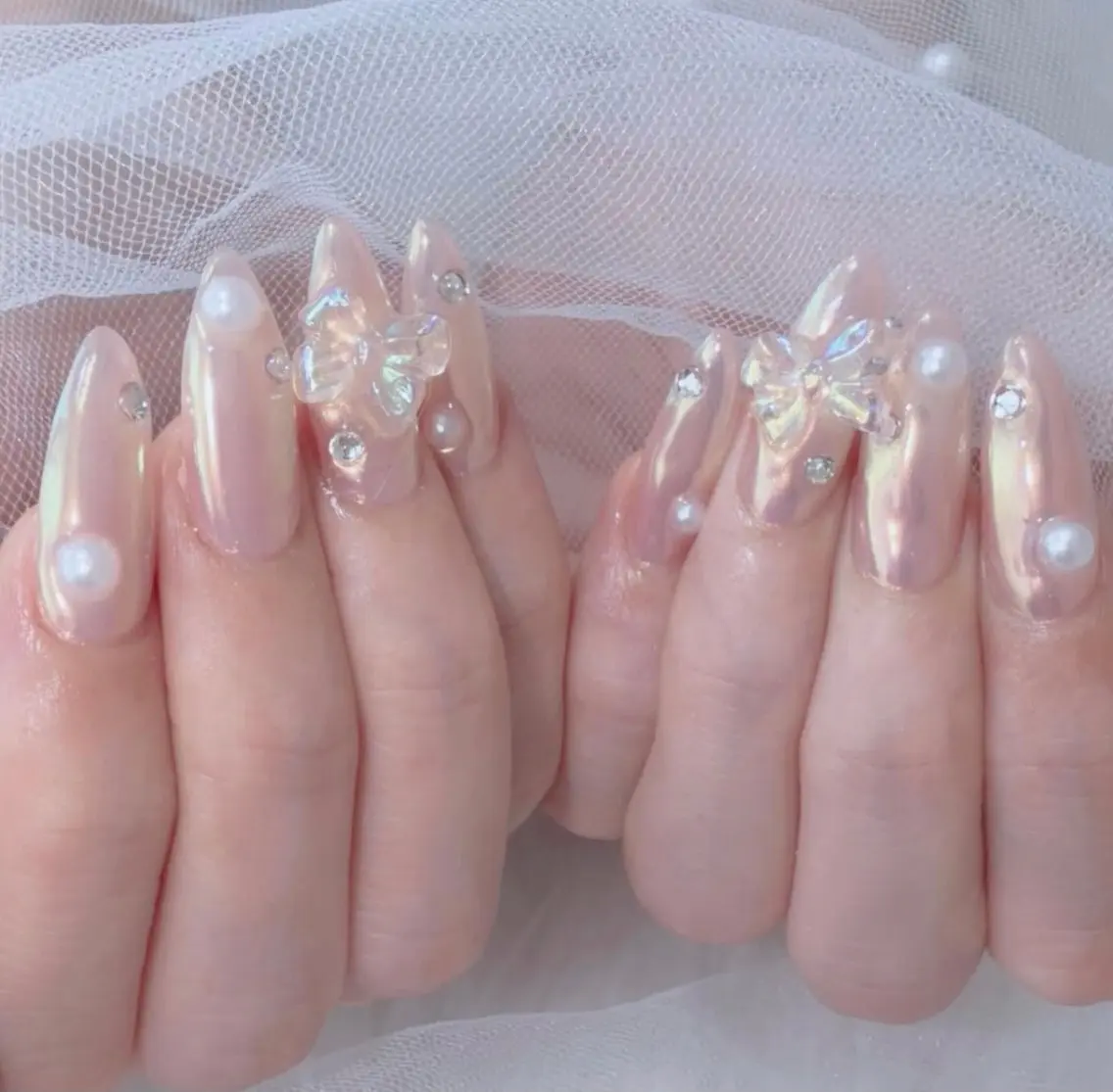 ネイル YumiNail 長さだし&ハンドケアのネイルデザイン
