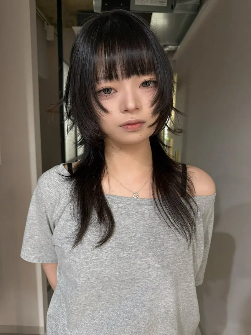 セミロング シャギー ウルフカット カット トリートメント TAIRA横浜ウルフ 🐺デザインカラーのヘアスタイル
