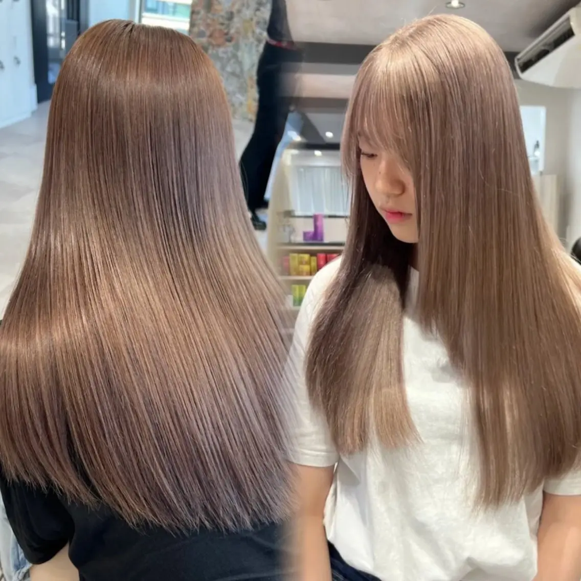 ロング ヘアカラー トリートメント 🎀ブリーチ ハイト ーン ♡Kanon♡のヘアスタイル