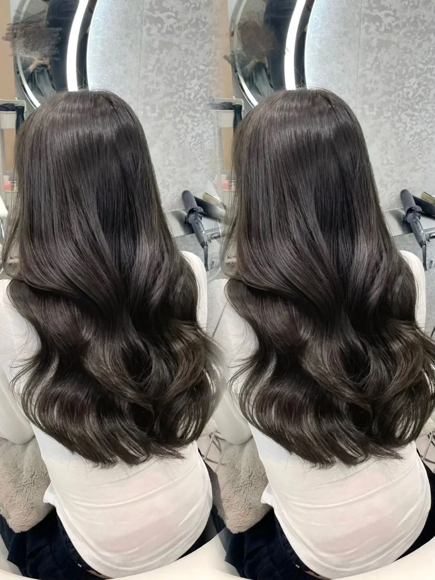ロング カラー ヘアカラー トリートメント 縮毛矯正ブリーチなし 🍒❤ゆうきのヘアスタイル